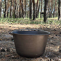 Казан туристичний КТ-10 чавунний з кришкою 10 л, фото 4