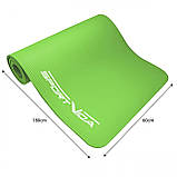 Килимок (мат) спортивний SportVida NBR 180 x 60 x 1 см для йоги та фітнесу SV-HK0248 Green, фото 11