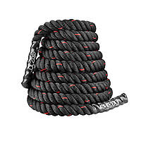 Канат тренувальний 4FIZJO Battle Rope 9 м для кросфіту Black (P-5907739312242)