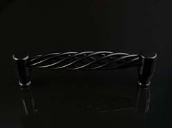 Ручки меблеві ковані. Колір чорний. 128мм / Ручки меблеві ковані. Колір чорний. 128мм