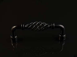 Ручки меблеві ковані. Колір чорний. 96мм / Ручки меблеві ковані. Колір чорний. 96мм