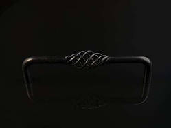 Ручки меблеві ковані. Колір чорний. 128мм / Ручки меблеві ковані. Колір чорний. 128мм