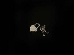 Колодки маленькі серце. Колір срібло. 29х19мм / Колодки маленькі серце. Колір срібло. 29х19мм