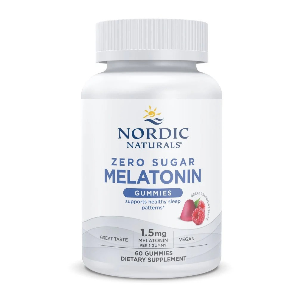 Nordic Naturals, Melatonin Gummies, Малина, 1.5 mg, 60 Gummies