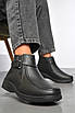 Черевики жіночі демісезонні чорного кольору на блискавці 187650T Безкоштовна доставка, фото 2