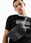 Поясна сумка Armani Exchange бананка 1159812303 (Чорний, One size), фото 7