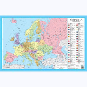 Європа політична карта м-б 1:11 000 000