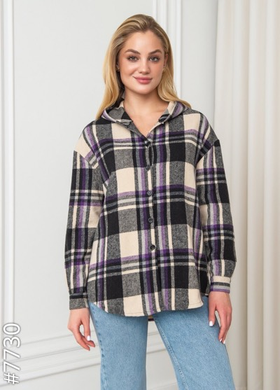 Байкова сорочка на гудзиках НОРМА (р-ри: 48-54) 7730-1 (в уп. один колір) осінь-зима. вир-во Китай., фото 1