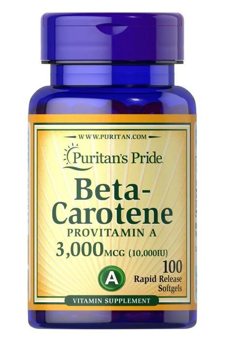 Вітамін Puritan's Pride BETA-CAROTENE 3000 mcg (10,000 IU) 100 капсул