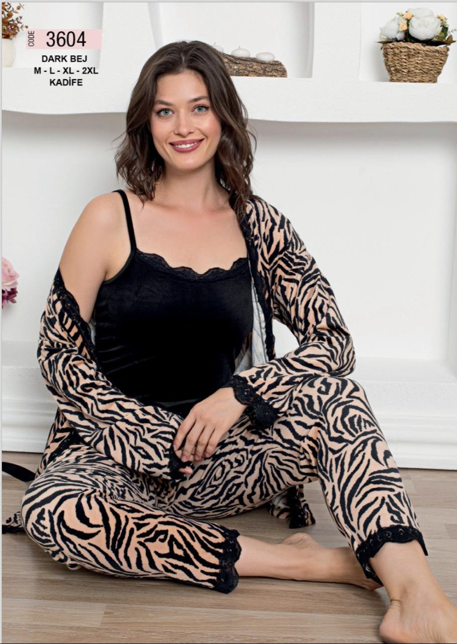 Велюрова піжама з халатом, фото 1