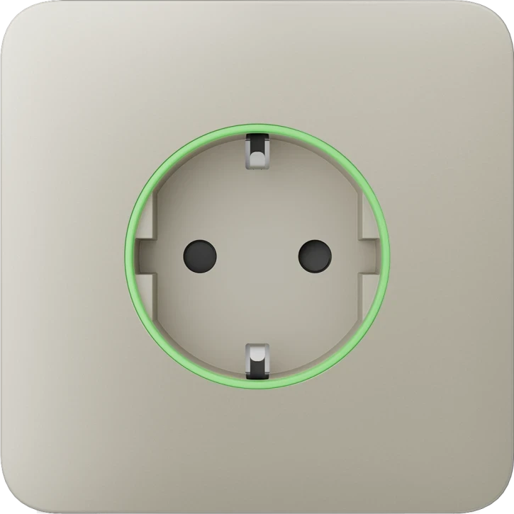 Передня панель для вбудованої розетки Ajax SoloCover (smart) Ivory, фото 1