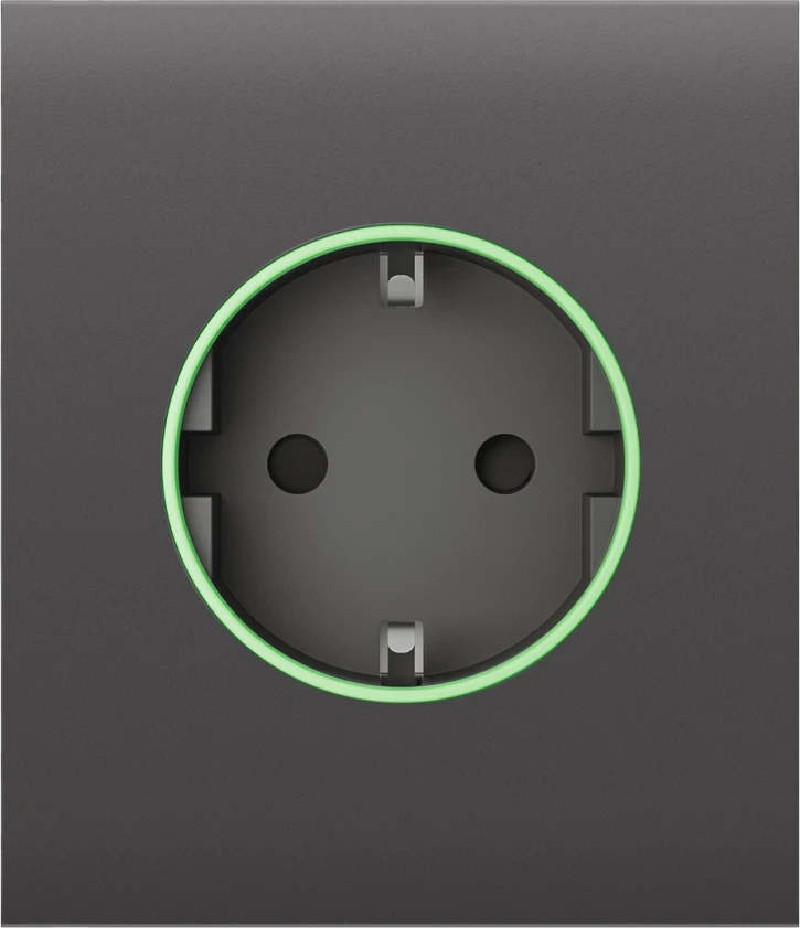 Центральна панель для вбудованої розетки Ajax СenterCover (smart) Gray, фото 1