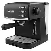 Кавоварка ріжкова Mesko MS 4409 (850 Вт, 15 бар, капучинатор, стильна, чорна)