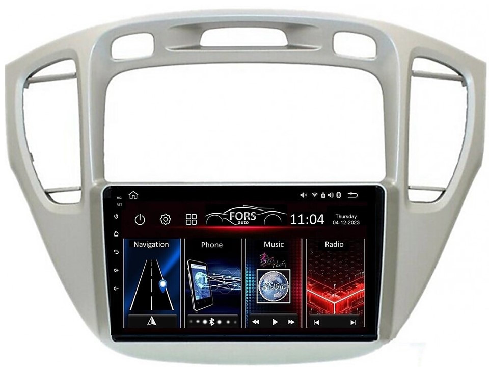 Штатна магнітола FORS.auto FS 1 LITE для Toyota Highlander (1+32Gb, 9" 2000-2007
