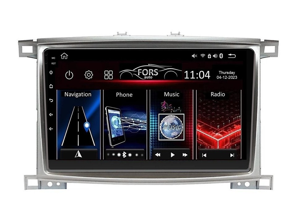 Штатна магнітола FORS.auto FS 1 LITE для Toyota Land Cruiser 100 VX-R (1+32Gb, 10") 2003-2007
