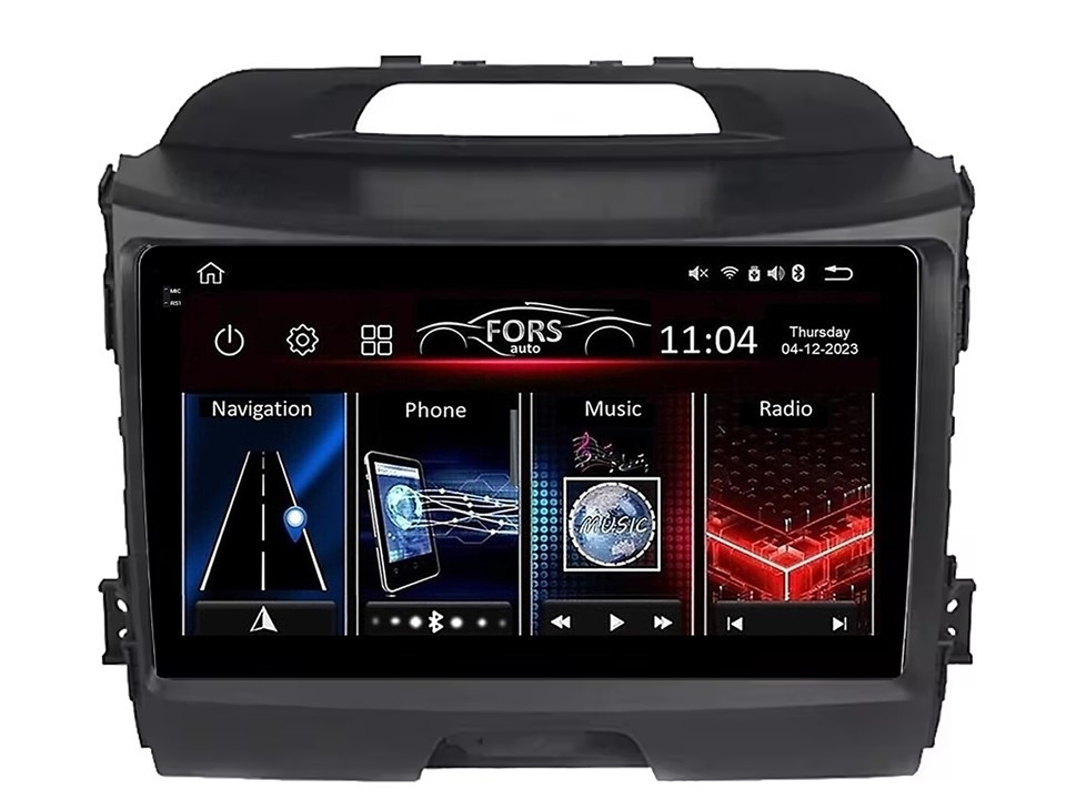 Штатна магнітола FORS.auto FS 2 ULTRA для Kia Sportage (2+32Gb, 9") 2010-2015