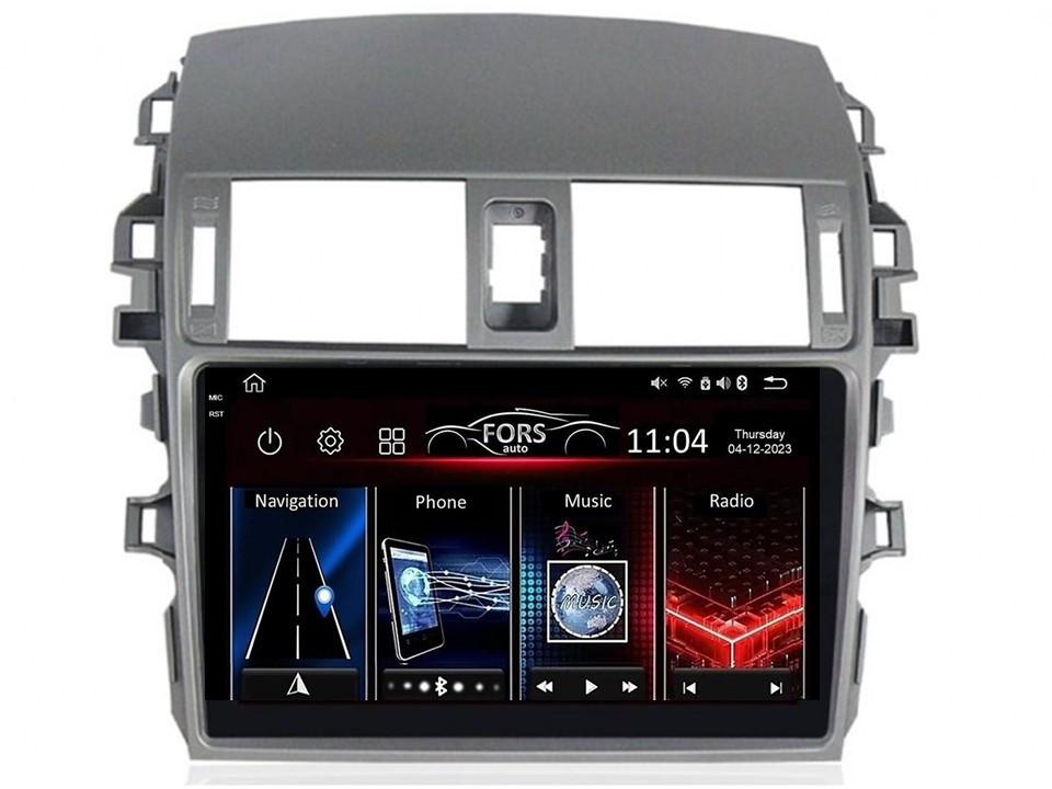 Штатна магнітола FORS.auto FS 2 PRO для Toyota Corolla (2+32Gb, 9") 2007-2013