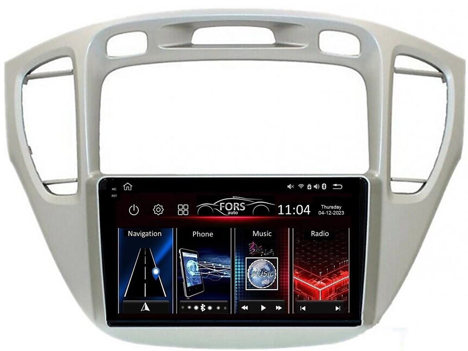 Штатна магнітола FORS.auto FS 2 PRO для Toyota Highlander (2+32Gb, 9" 2000-2007