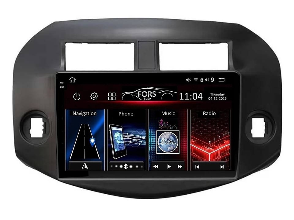 Штатна магнітола FORS.auto FS 4 PRO для Toyota RAV4 (4+64Gb, 10" 2006-2013