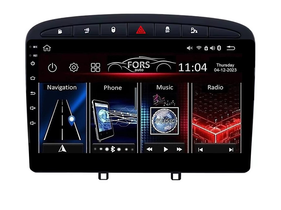 Штатная магнитола FORS.auto FS 1 LITE для Peugeot 308/408 (1+32Gb, 9", Black) 2007-2013