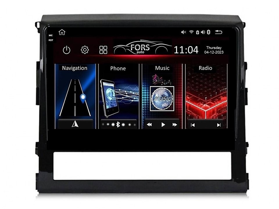 Штатна магнітола FORS.auto FS 4 MAX для Toyota Land Cruiser 200 (4+32Gb, 9" 2016-2019