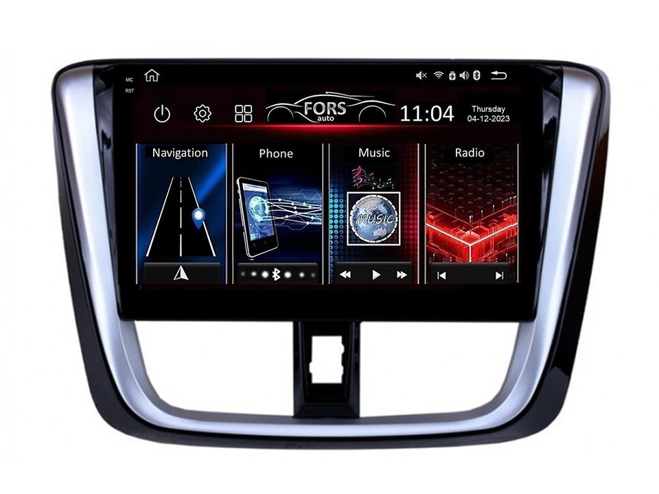 Штатна магнітола FORS.auto FS 4 PRO для Toyota Yaris (4+64Gb, 10" 2014-2017
