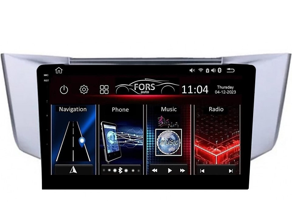 Штатна магнітола FORS.auto FS 2 ULTRA для Lexus RX300/RX330/RX350/RX400H (2+32Gb, 9") 2003-2009