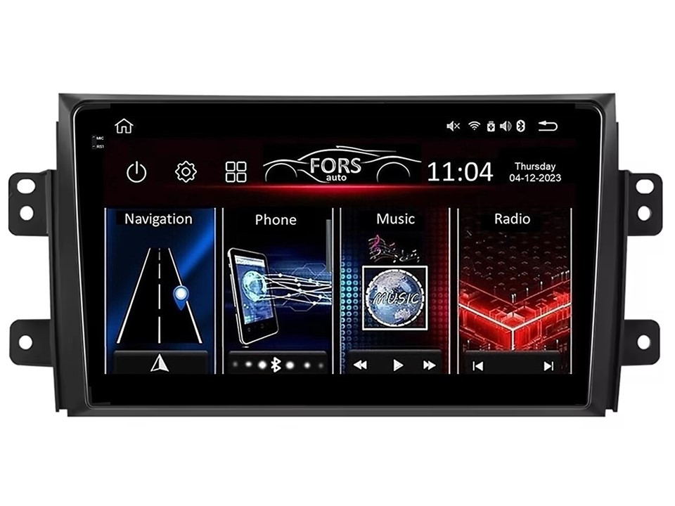 Штатна магнітола FORS.auto FS 2 ULTRA для Suzuki SX4 (2+32Gb, 9") 2006-2012
