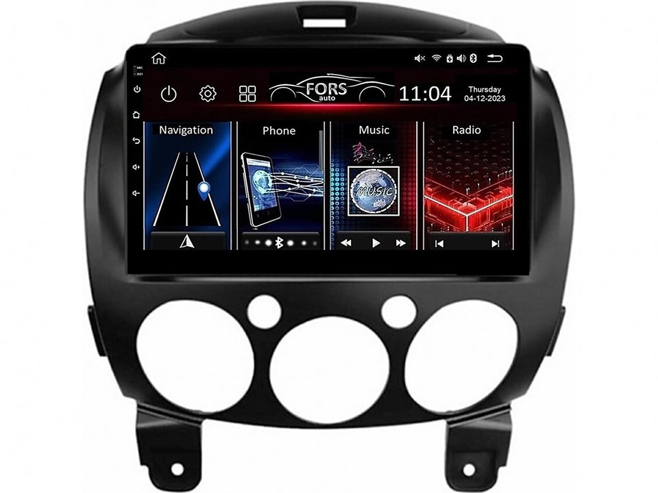 Штатна магнітола FORS.auto FS 1 LITE для Mazda 2 (1+32Gb, 9") 2007-2014