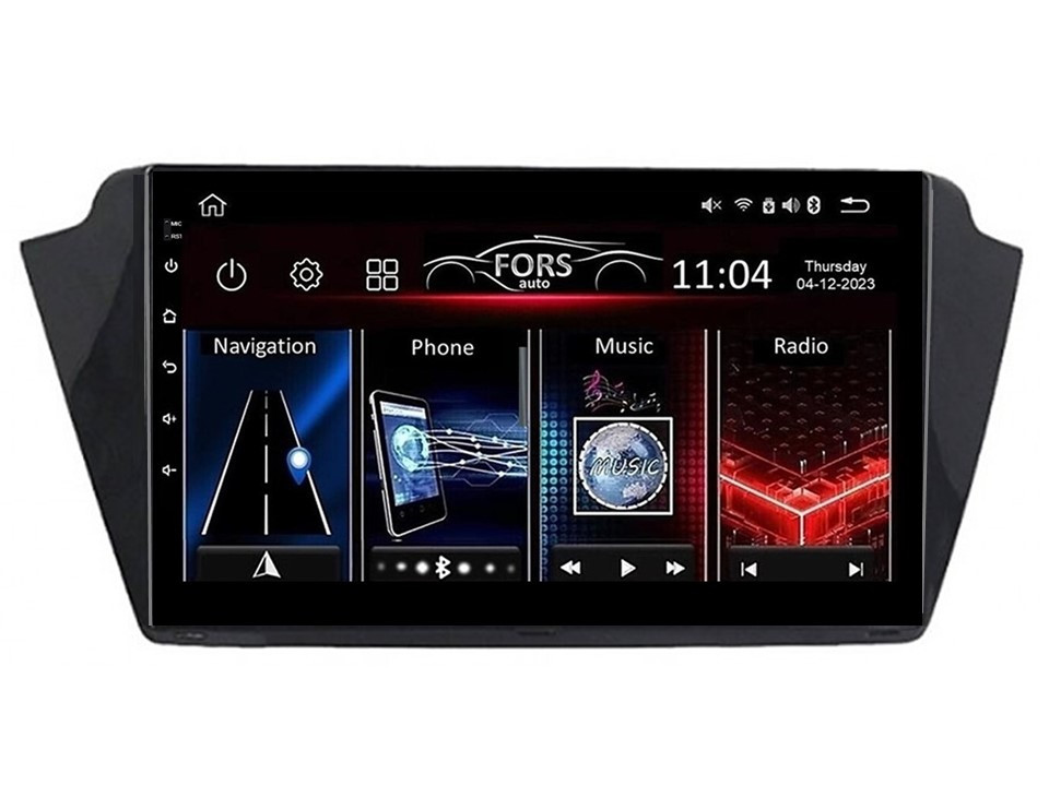 Штатна магнітола FORS.auto FS 1 LITE для Skoda Fabia (1+32Gb, 9" 2016-2018