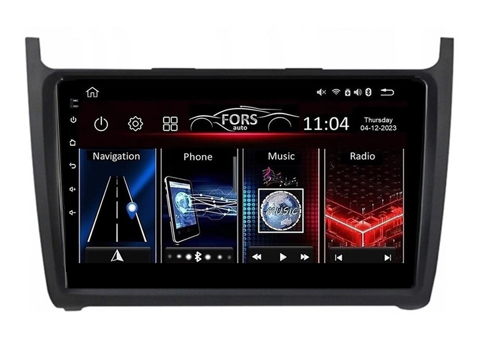 Штатная магнитола FORS.auto FS 1 LITE для Volkswagen Polo (1+32Gb, 9", black) 2008-2020
