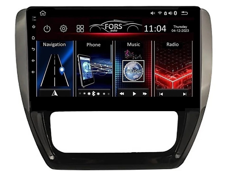 Штатная магнитола FORS.auto FS 1 LITE для Volkswagen Sagitar/Jetta (1+32Gb, 10", Auto AC) 2012-2014