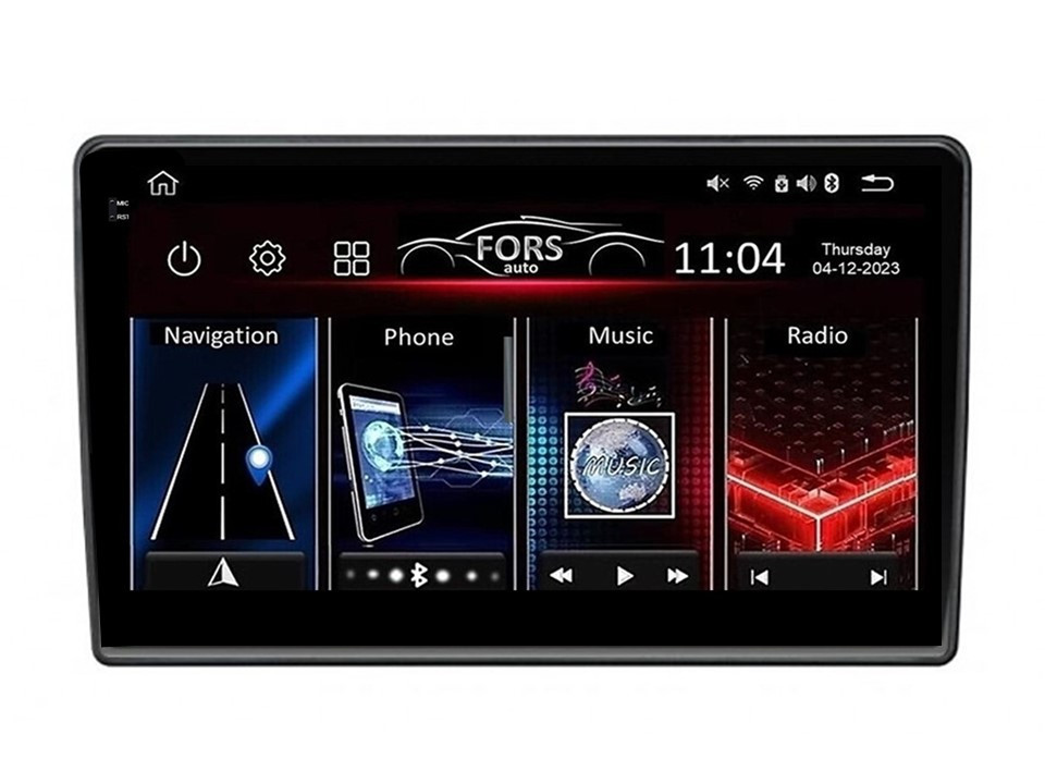 Штатна магнітола FORS.auto FS 2 ULTRA для Volkswagen Touran/Passat/Golf/Tiguan/T5 (2+32Gb, 10" 2009