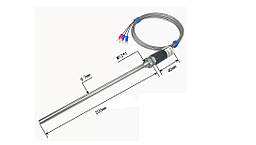 PT100 200 мм Платиновий терморезисторний датчик зонд 2 метра