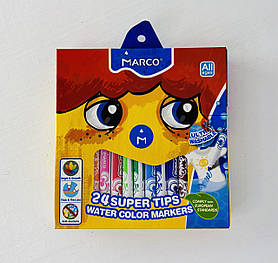 Фломастери 24 кольори Washable FM1630-24CB 19500Ф Marco