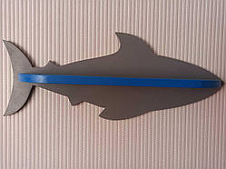 Дитяча поличка Акула. Полиця для іграшок. Книжкова полиця