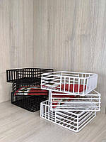 Підставка під серветки з металу DecorArt серветниця Квадрат 18х18 см чорний або білий