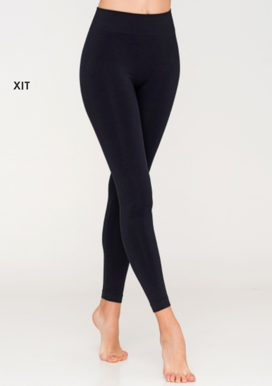 Безшовні легінси з мікрофібри чорні 48-52р ТМ Giulia, фото 1