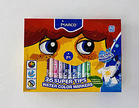 Фломастери 36 кольорів Washable FM1630-36CB 16876Ф+ Marco