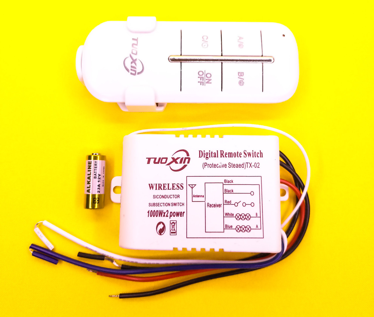 TUOXIN дистанційне реле для люстри TX-02, 2 Канали 240в 2000Вт