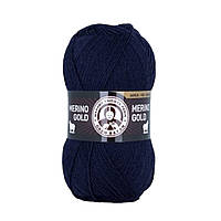 Madame Tricote Paris MERINO GOLD (Мерiно Голд) № 019 чорнильно-синій (Вовняна пряжа з акрилом, нитки для в'язання)
