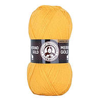 Madame Tricote Paris MERINO GOLD (Мерiно Голд) № 029 жовтий  (Вовняна пряжа з акрилом, нитки для в'язання)