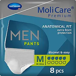 Труси поглинаючі для чоловіків MoliCare® Premium MEN PANTS 5 крапель M 8 шт/уп.