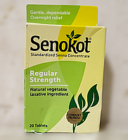 Senokot Regular Strength Сенна проносні таблетки для швидкого та ефективного полегшення 20 шт
