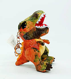 М'яка іграшка-брелок Yi Wu Jiayu «Динозаврик» коричневий, 15 см M 46738-1