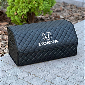 Органайзер у багажник з логотипом Honda з екошкіри, чорний, 65 см, складаний органайзер у багажник