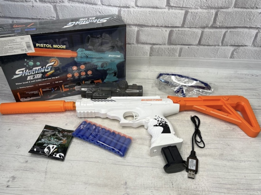 Дитячий автомат ST 624 A на акумуляторі з м'якими кулями та орбізами, 8+., фото 1