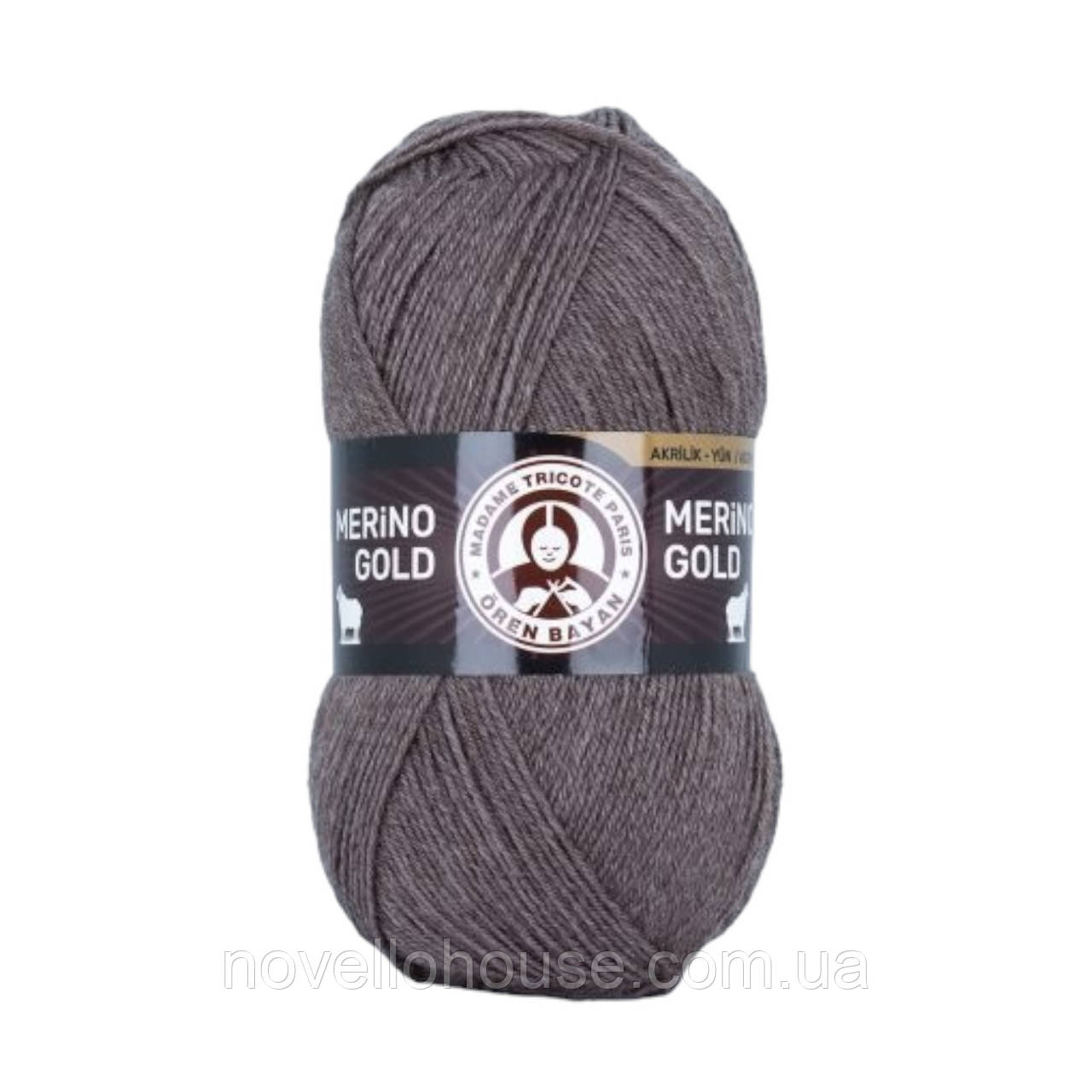 Madame Tricote Paris MERINO GOLD (Мерiно Голд) № 014 мокко (Вовняна пряжа з акрилом, нитки для в'язання)