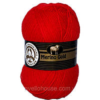 Madame Tricote Paris MERINO GOLD (Мерiно Голд) № 032 червоний (Вовняна пряжа з акрилом, нитки для в'язання)