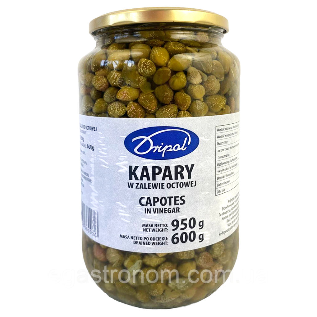 Каперси малі Дріпол Dripol 600/950g 6шт/ящ (Код: 00-00016770), фото 1